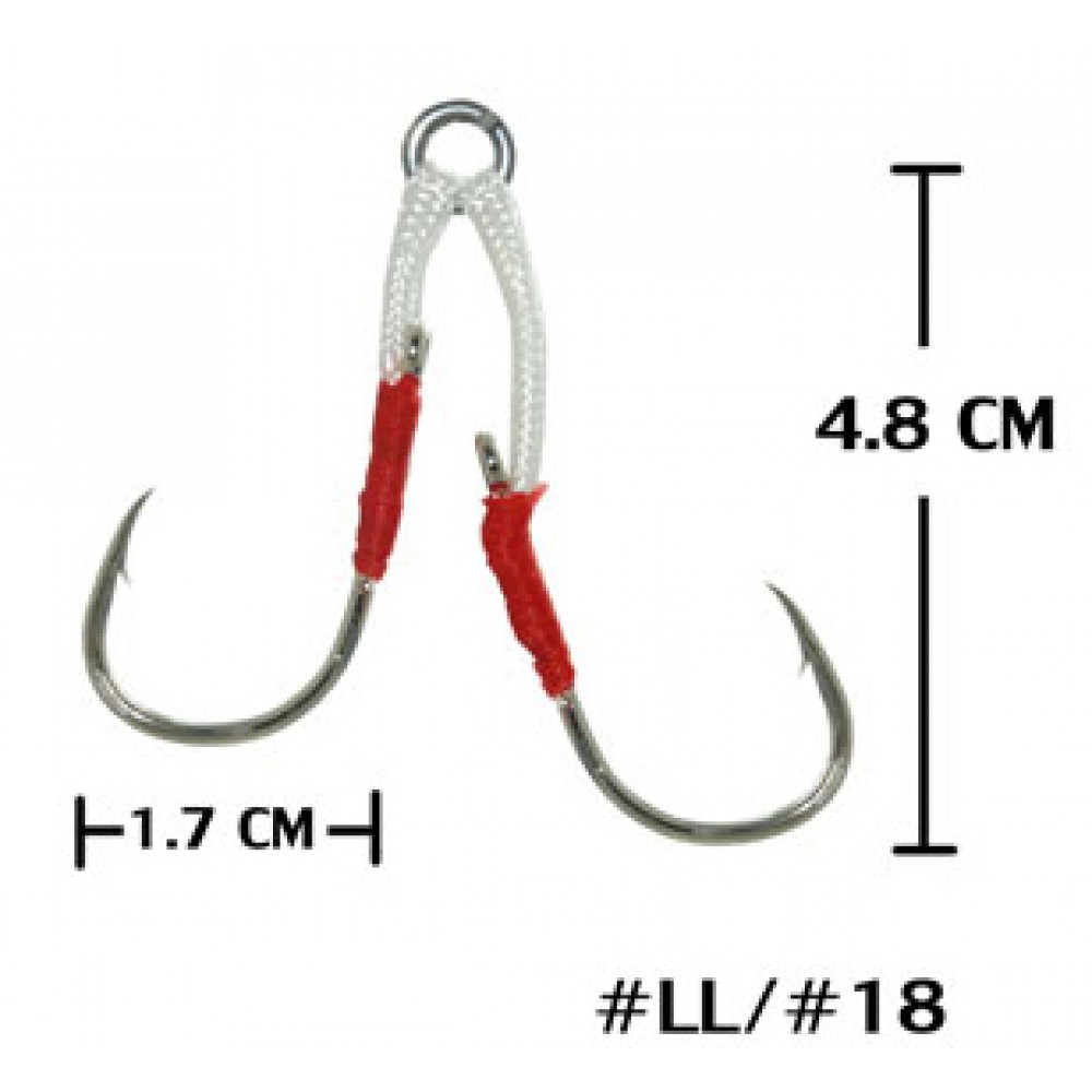 HARBOR ตาเบ็ด - รุ่น LIGHT ASSIST HOOK 44-LG , LL-18 (4pcs)