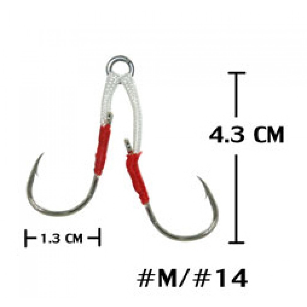 HARBOR ตาเบ็ด - รุ่น LIGHT ASSIST HOOK 44-LG , M-14 (4pcs)