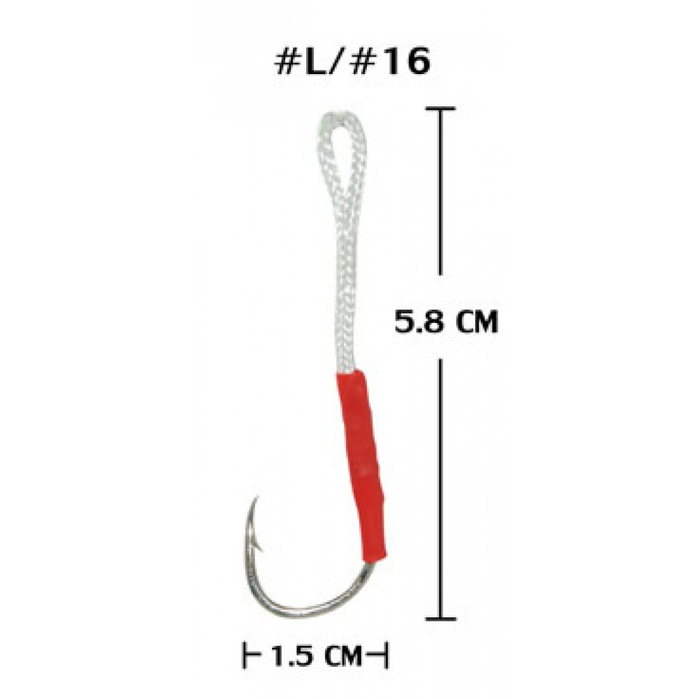 HARBOR ตาเบ็ด - รุ่น MADAI ASSIST HOOK 26-MS , L-16 (4pcs)