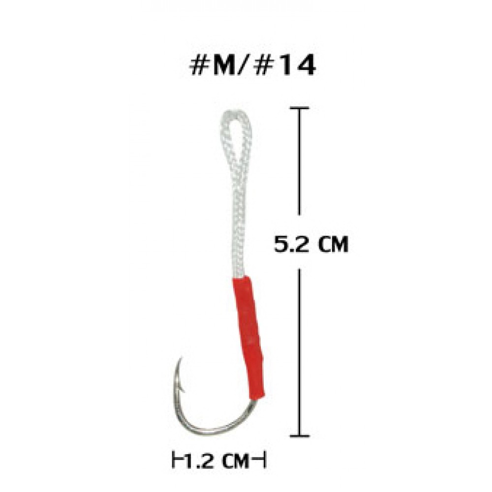 HARBOR ตาเบ็ด - รุ่น MADAI ASSIST HOOK 26-MS , M-14 (4pcs)