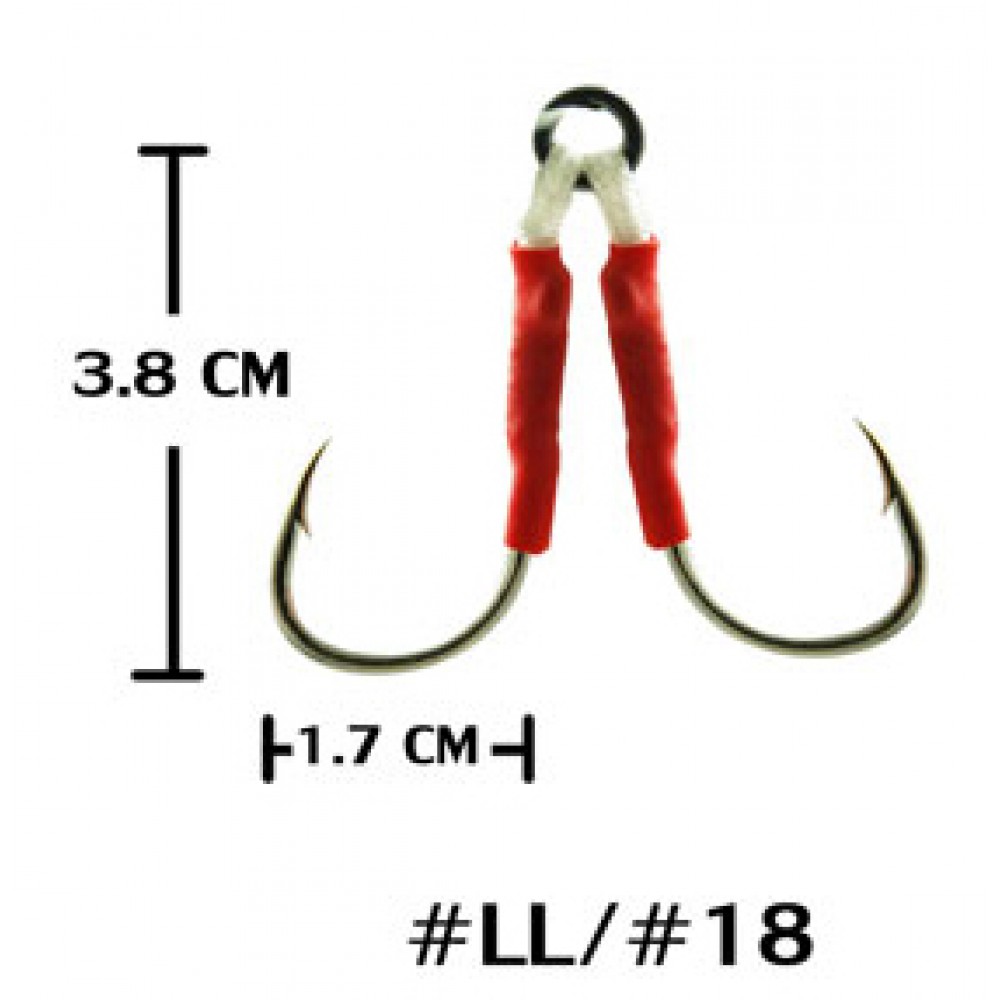 HARBOR ตาเบ็ด - รุ่น MADAI ASSIST HOOK 98-MR , LL-18 (4pcs)