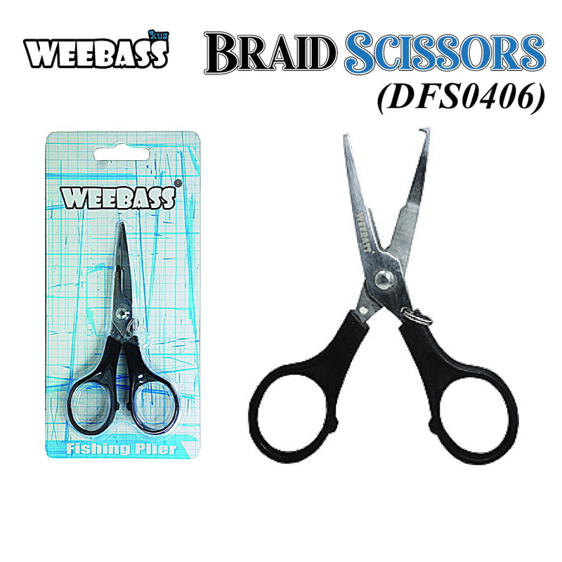 WEEBASS อุปกรณ์กรรไกร - รุ่น BRAID SCISSORS , DFS0406 ( BLACK )