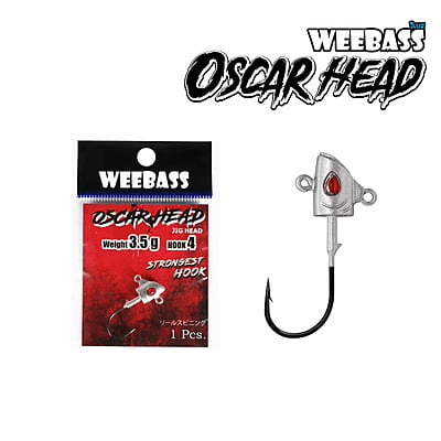 WEEBASS ตาเบ็ดหนอนยาง - รุ่น Oscar Head (1Pcs)