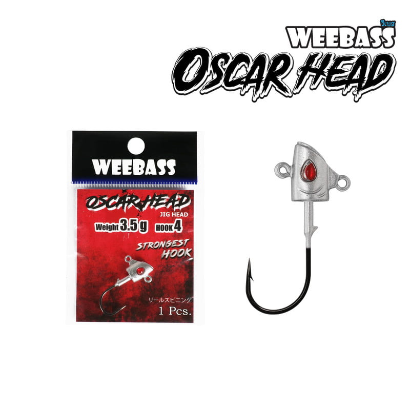 WEEBASS ตาเบ็ดหนอนยาง - รุ่น Oscar Head (1Pcs)