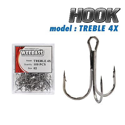 WEEBASS ตาเบ็ด - รุ่น BX TREBLE HOOK 4X (BN)