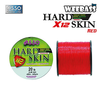 ASSO สายเอ็น - รุ่น HARD SKIN X12 (RED)
