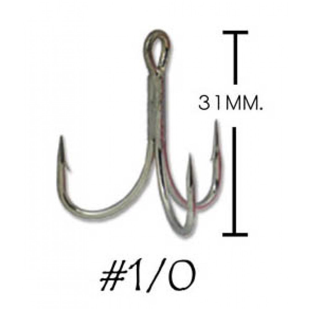 WEEBASS ตาเบ็ด - รุ่น BX TREBLE HOOK ST46 , 1/0 (50PCS)