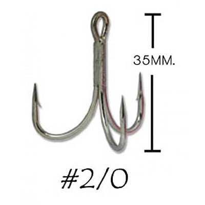 WEEBASS ตาเบ็ด - รุ่น BX TREBLE HOOK ST46 , 2/0 (25PCS)