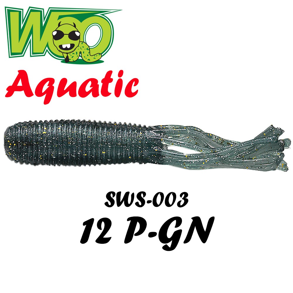 WOO เหยื่อหนอนยาง - รุ่น SWS-003 ( 12 P-GN )