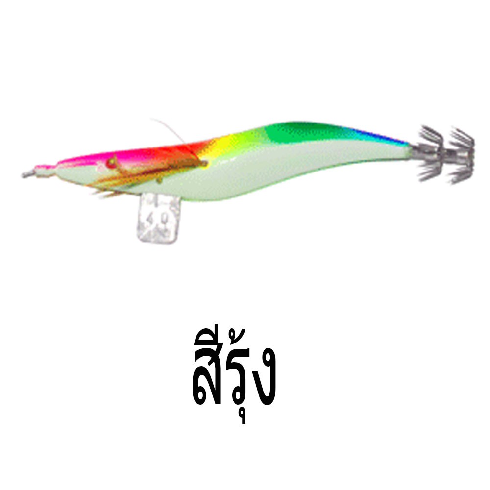 WEEBASS เหยื่อตกปลาหมึก - รุ่น FCL SYQ 1001-3.5, สีรุ้ง 5 (RB)