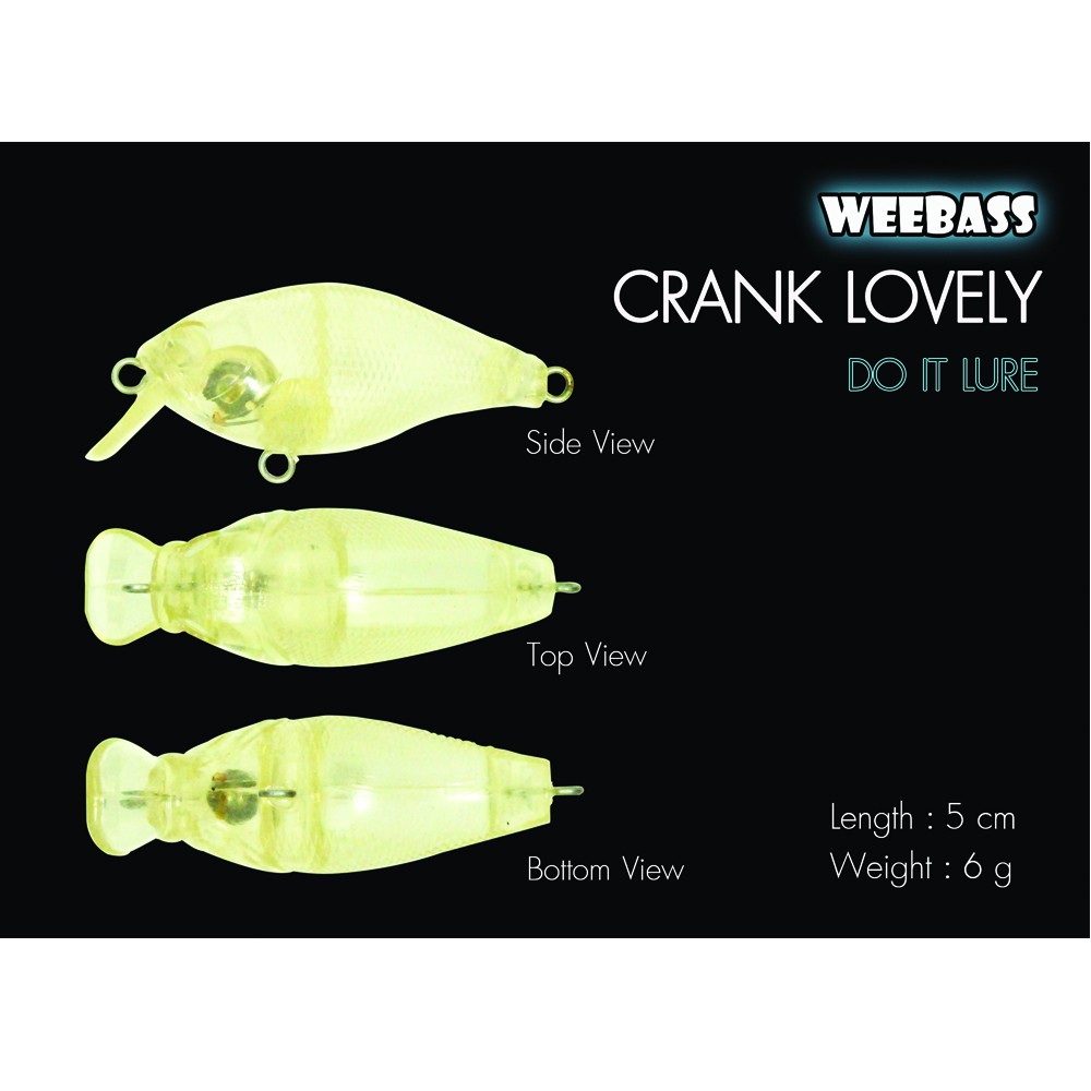 WEEBASS เหยื่อทำสี - รุ่น CRANK LOVELY (UNPAINT) (50mm)