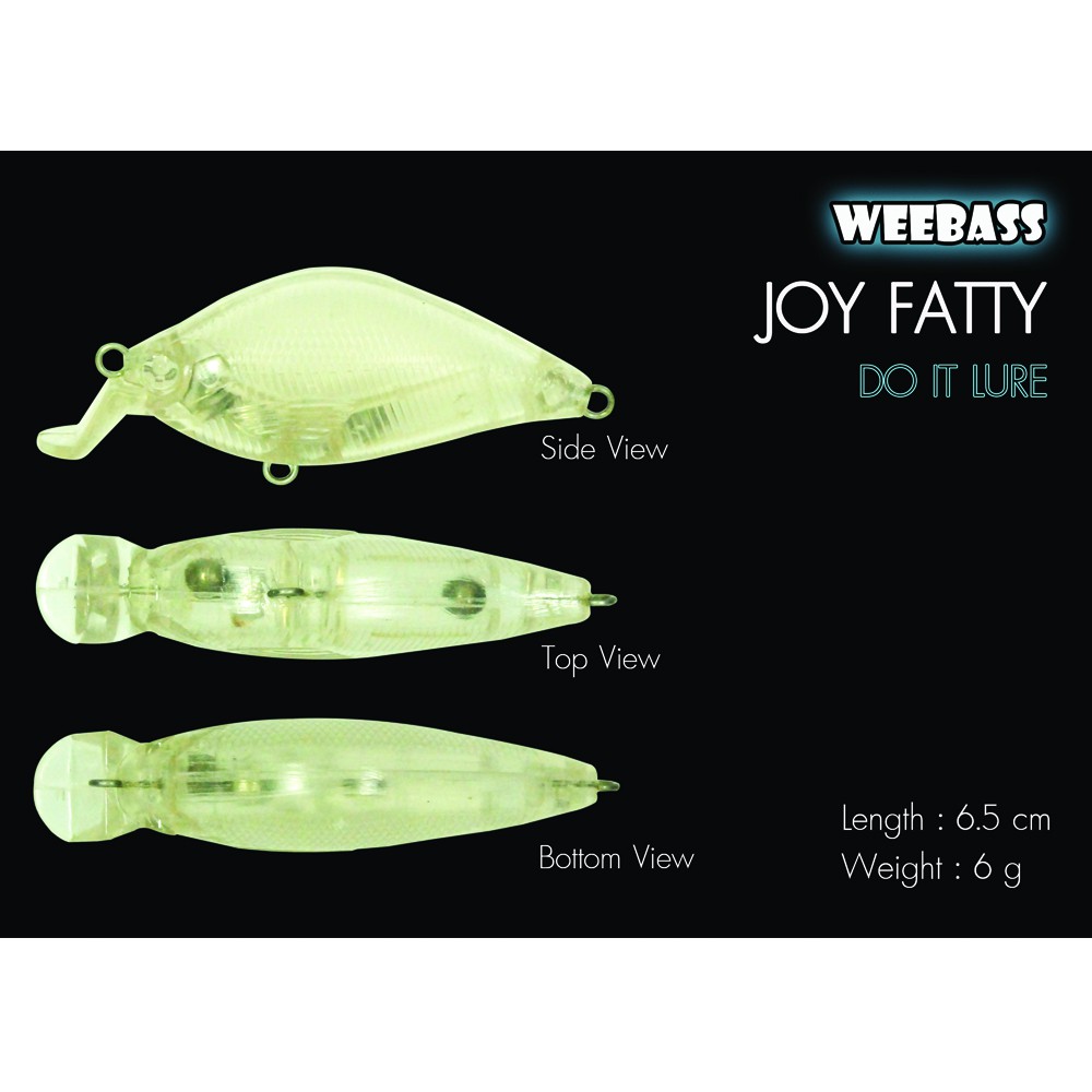 WEEBASS เหยื่อทำสี - รุ่น JOY FATTY (UNPAINT) (60mm)