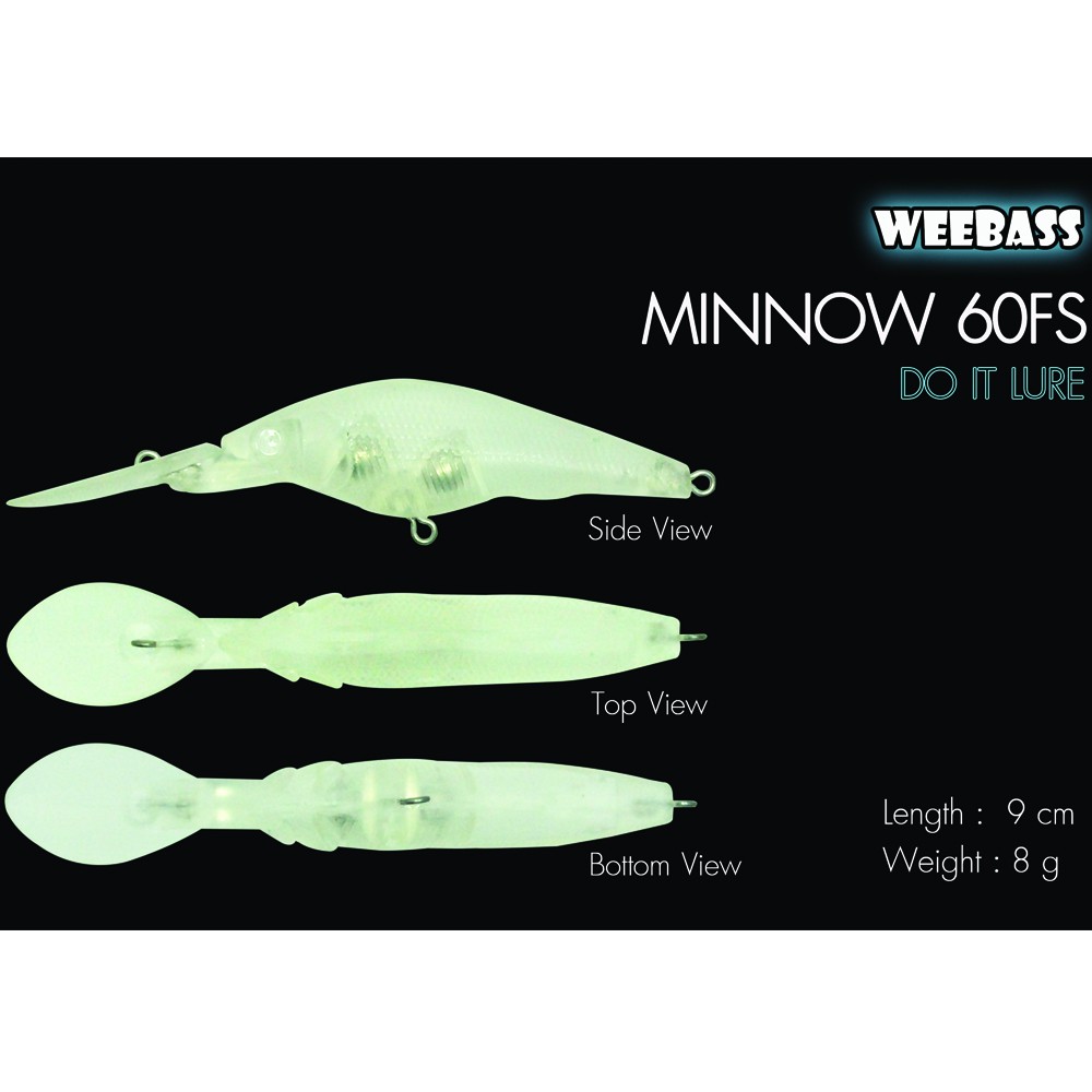 WEEBASS เหยื่อทำสี - รุ่น MINNOW 60FS (UNPAINT