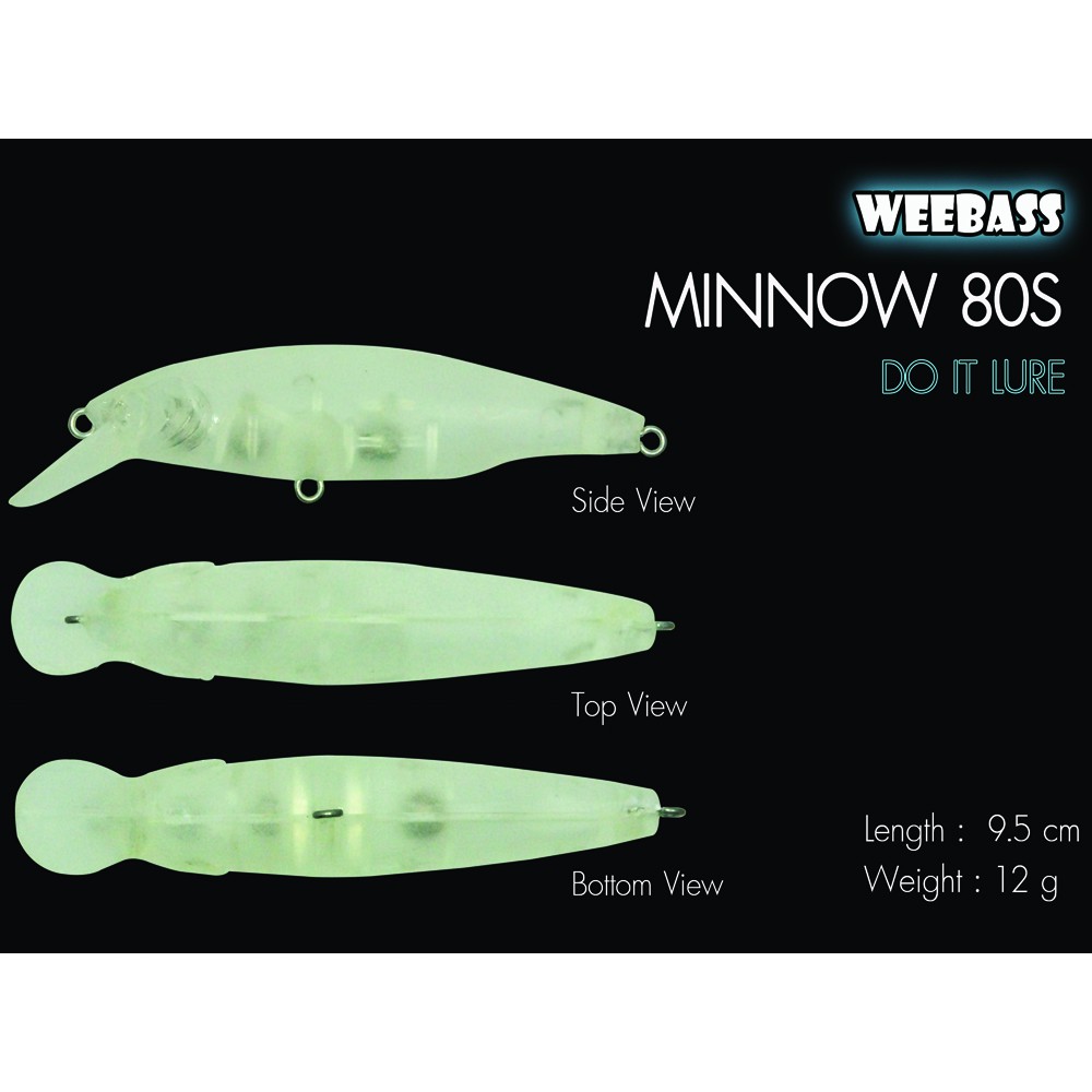 WEEBASS เหยื่อทำสี - รุ่น MINNOW 80S (UNPAINT)