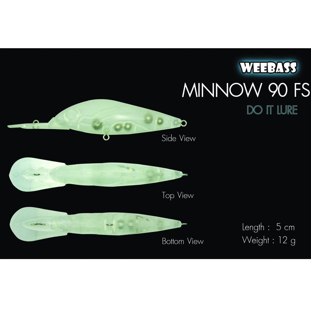 WEEBASS เหยื่อทำสี - รุ่น MINNOW 90FS (UNPAINT)