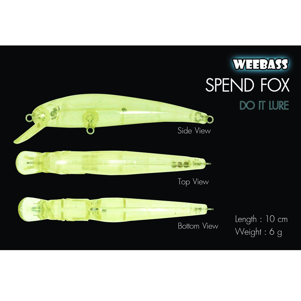 WEEBASS เหยื่อทำสี - รุ่น SPEND FOX (UNPAINT) (95mm)