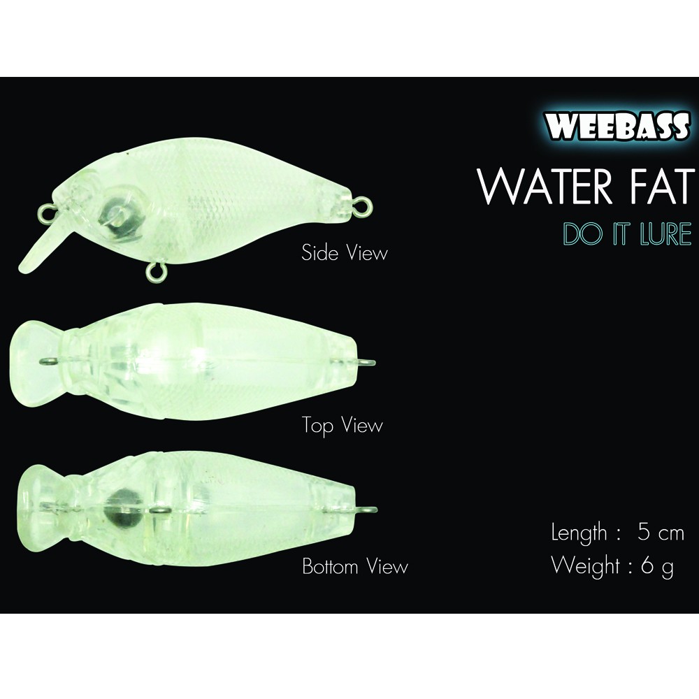 WEEBASS เหยื่อทำสี - รุ่น WATER FAT (UNPAINT) (50mm)