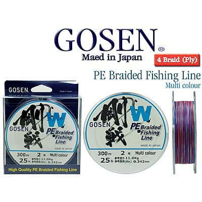 GOSEN สายเอ็น - รุ่น W4 BRAIDED MULTI 300M SIZE 2 (1 SPL)