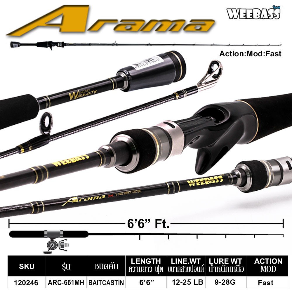 WEEBASS คัน - รุ่น ARAMA ARC-661MH ( 12-25lb )