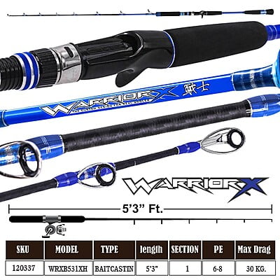 WEEBASS คัน - รุ่น WARRIOR-X WRXB531XH (PE:6-8),(30kg)