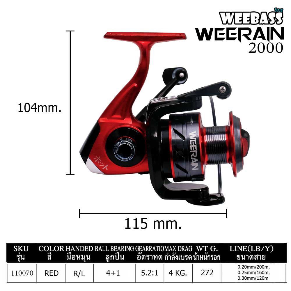 WEEBASS รอก - รุ่น WEE RAIN WR2000 ( RED )