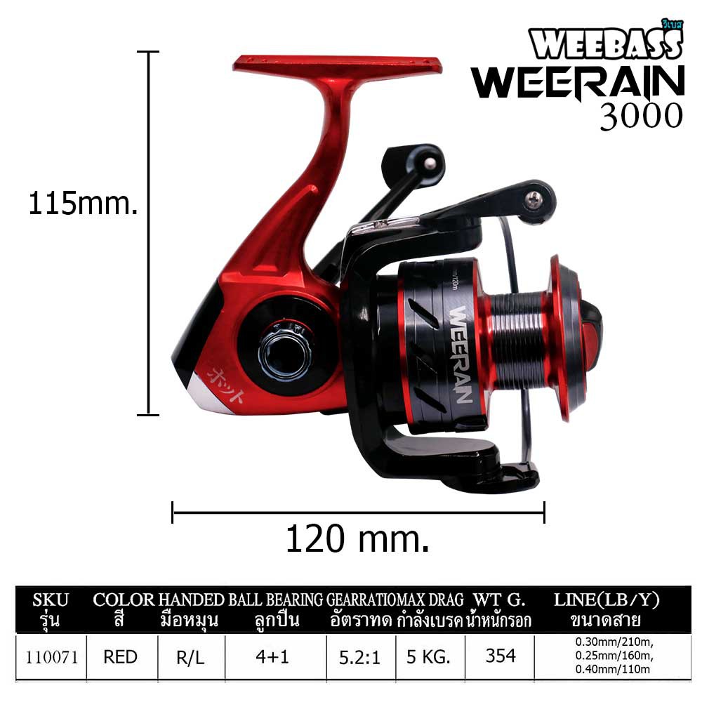 WEEBASS รอก - รุ่น WEE RAIN WR3000 ( RED )