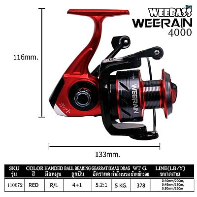 WEEBASS รอก - รุ่น WEE RAIN WR4000 ( RED )